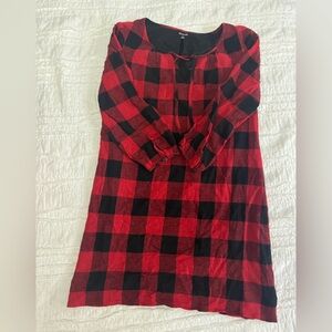 Madewell Red and Black flannel dress
